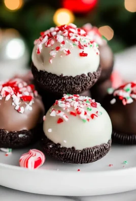 Christmas Peppermint Oreo Truffles