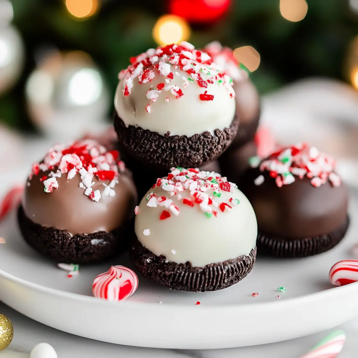 Christmas Peppermint Oreo Truffles