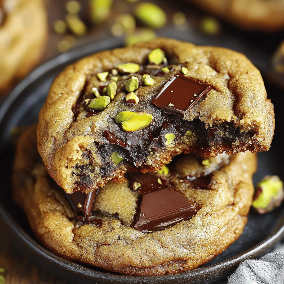 Salted Pistachio Chocolate Chunk Cookies