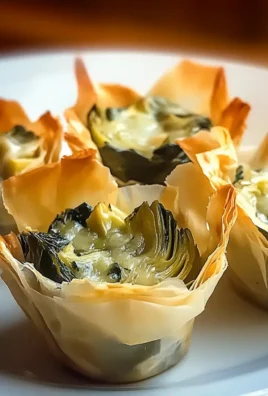 Spinach Artichoke Phyllo Cups