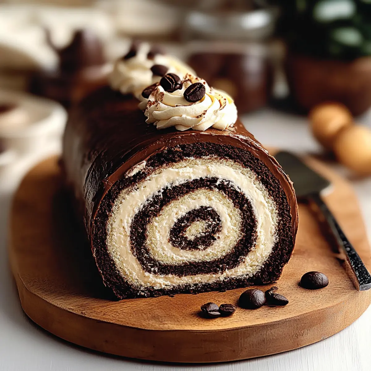Mocha Roll Cake