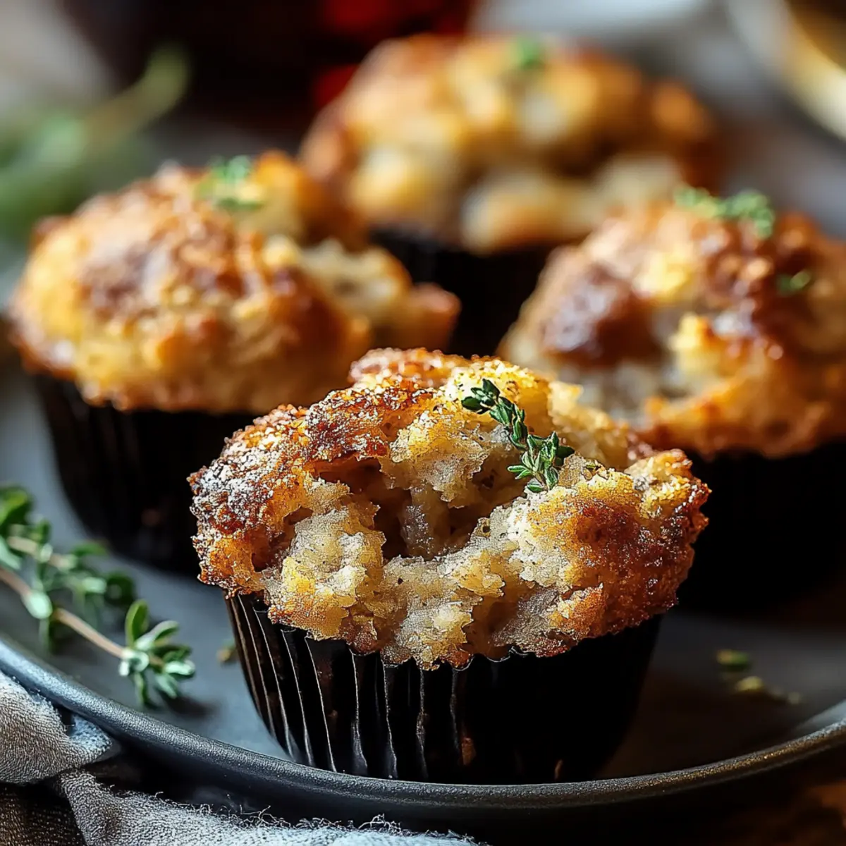 Gravy-stuffed Stuffing Muffins