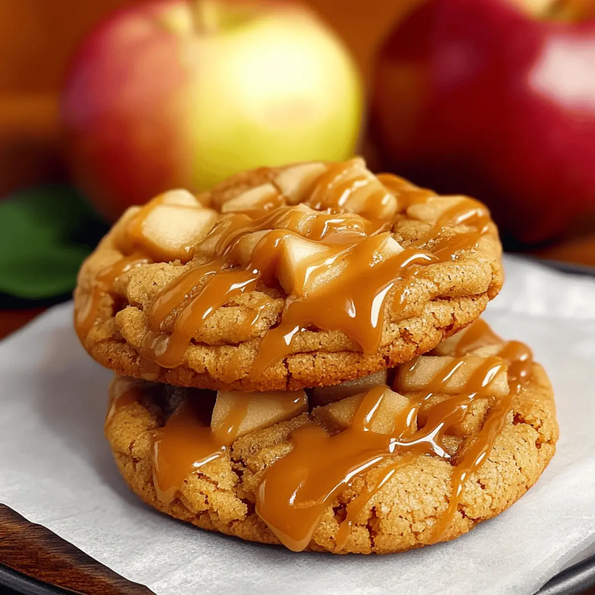 Soft & Chewy Caramel Apple Cookie