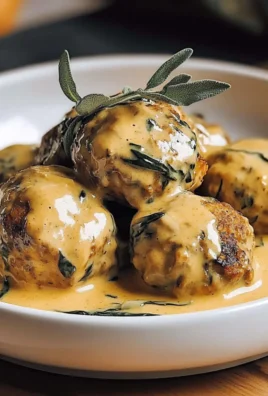 Pumpkin Chicken Meatballs in Sage Cream Sauce