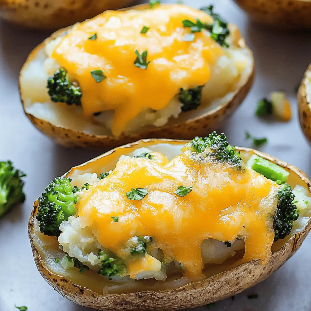 Broccoli Cheddar Twice Baked Potatoes