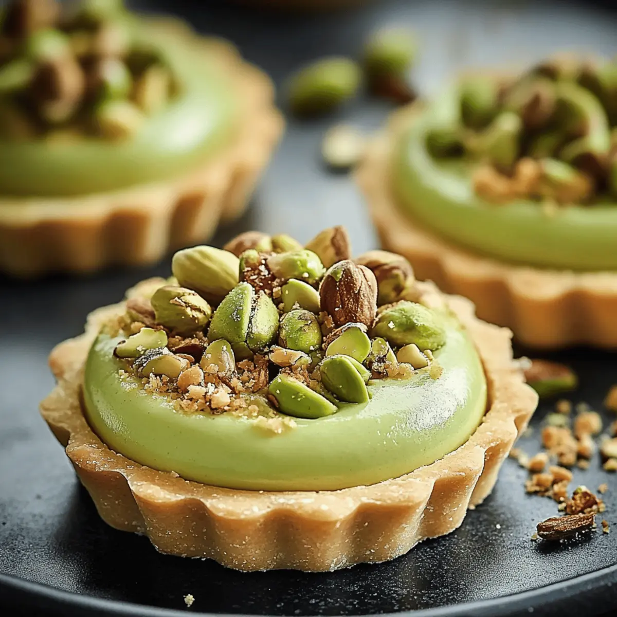 Dreamy Mini Pistachio Cream Tartlets