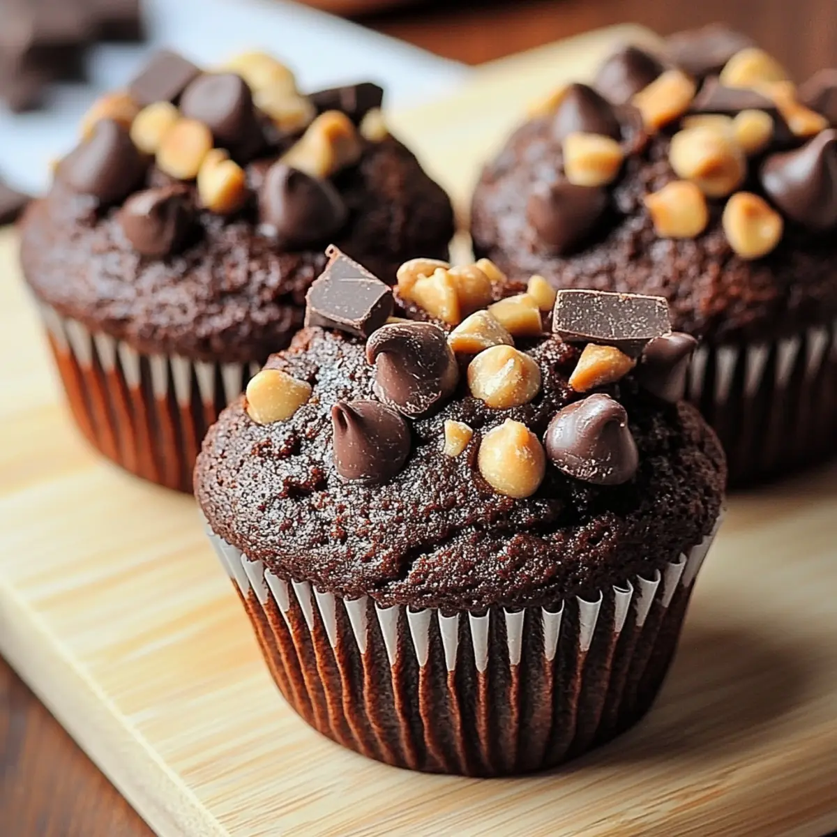Bakery Style Triple Chocolate Muffins