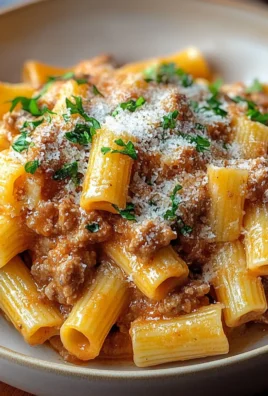Creamy Beef Sausage Rigatoni
