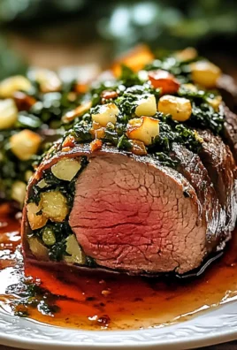 Festive Christmas Stuffed Beef Tenderloin