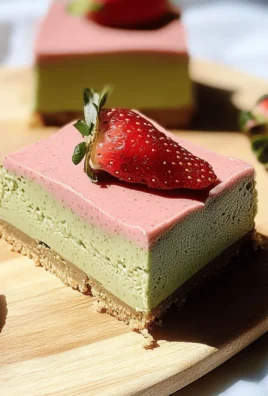 Cheesecake Strawberry Matcha Latte Cheesecake Bars