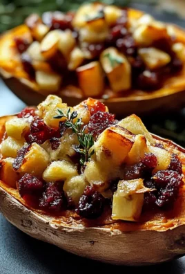 Cranberry Apple Twice Baked Sweet Potatoes