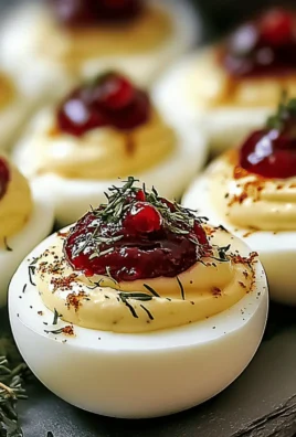 Cranberry Deviled Eggs