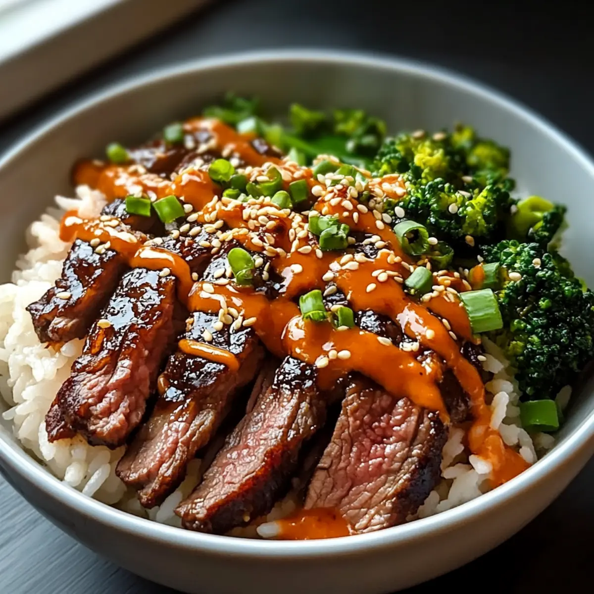Korean BBQ Beef Steak Rice Bowls