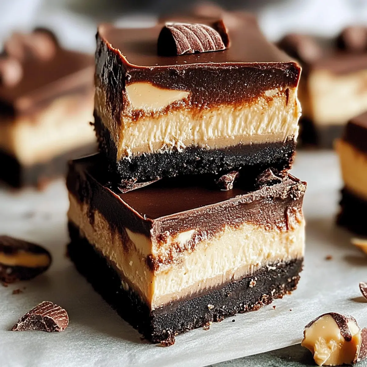 Chocolate Peanut Butter Pie Bars