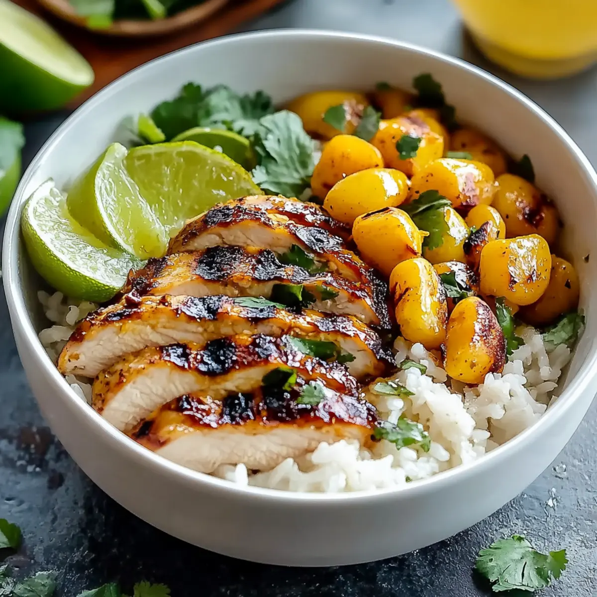 Honey Lime Chicken Rice Bowls