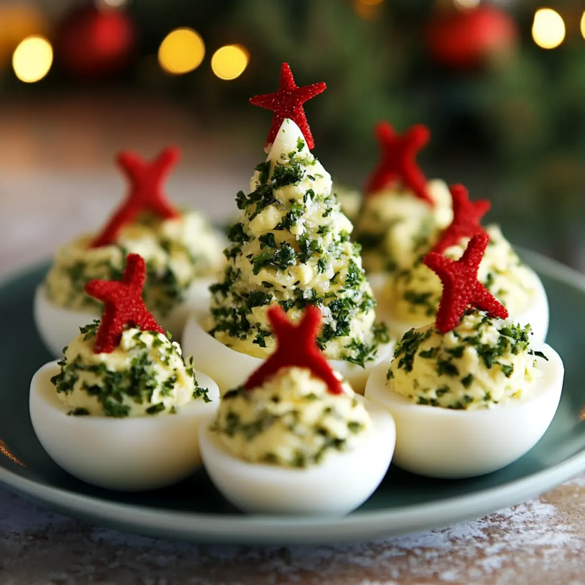 Deviled Egg Christmas Trees