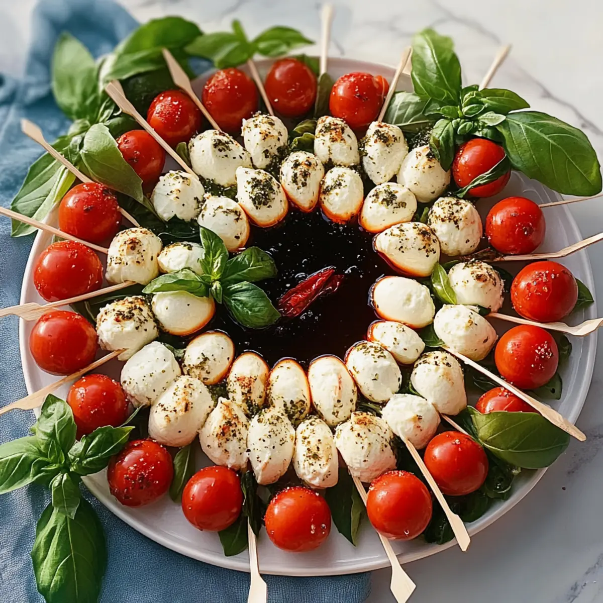 Christmas Caprese Wreath