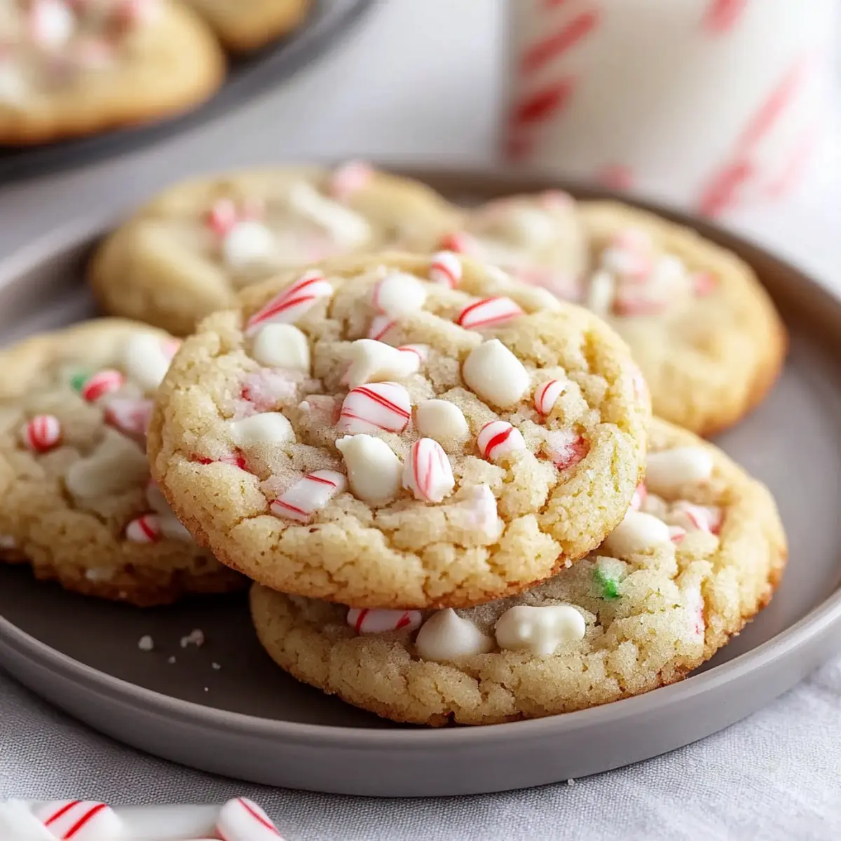 Peppermint White Chocolate Pudding Cookies