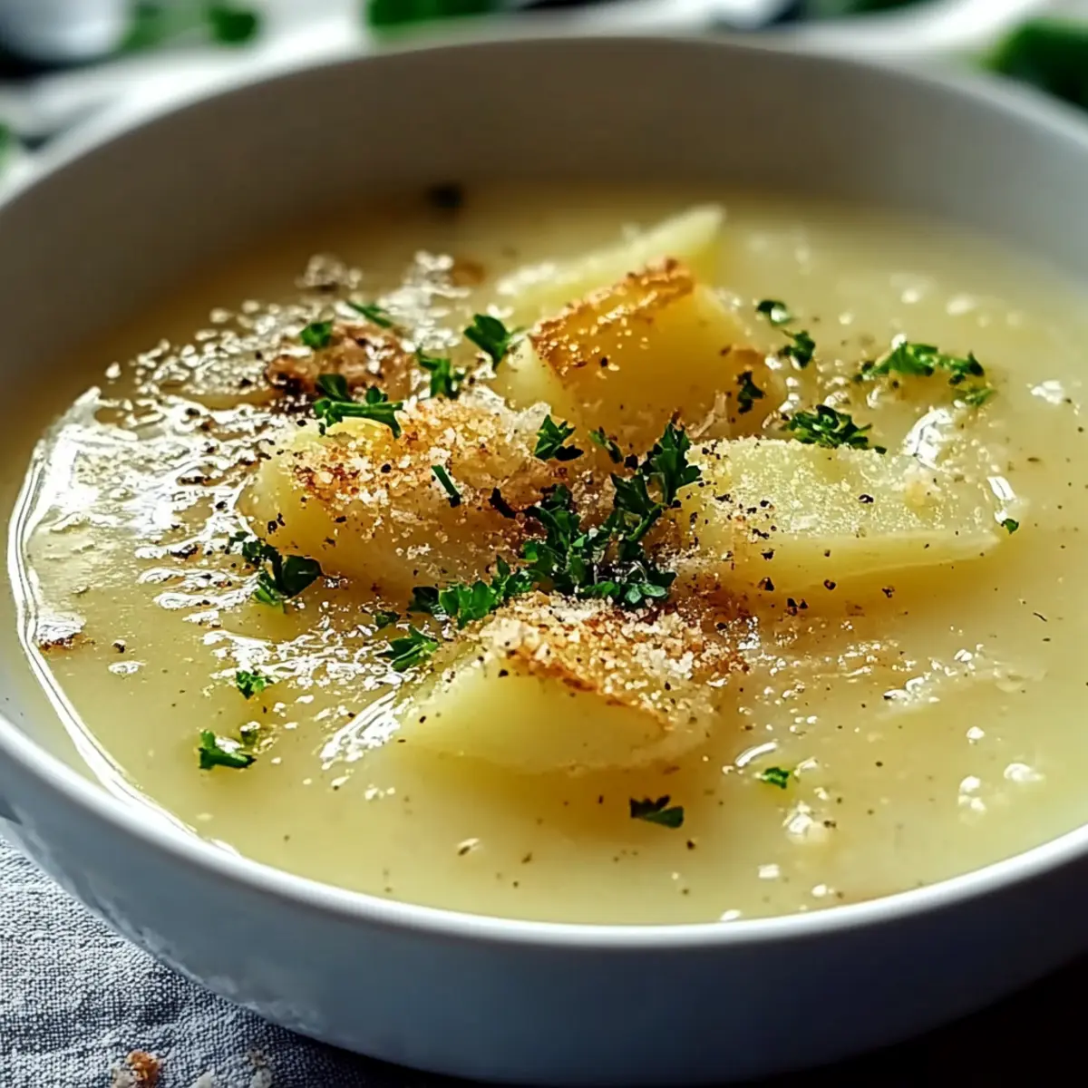 Soothing Hangover Cure Garlic Potato Soup