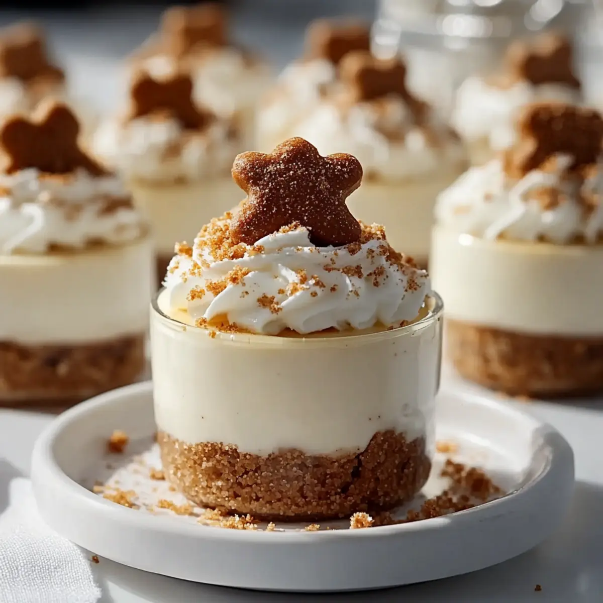 No Bake Gingerbread Cheesecake Cups Recipe