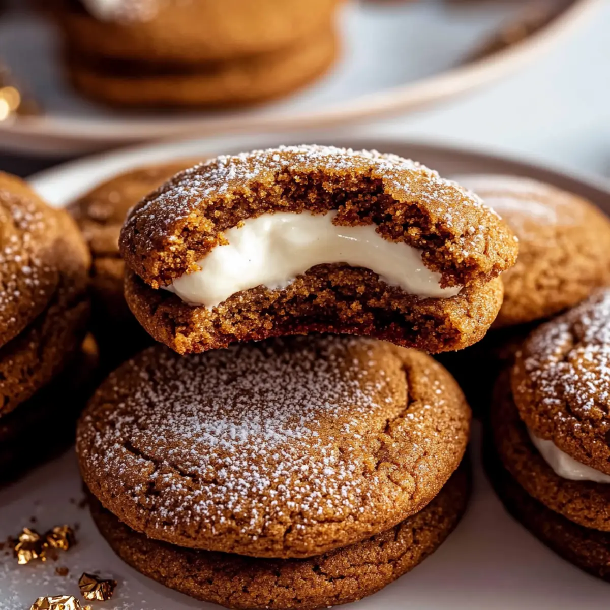 Non-Alcoholic Gingerbread Cheesecake Cookies