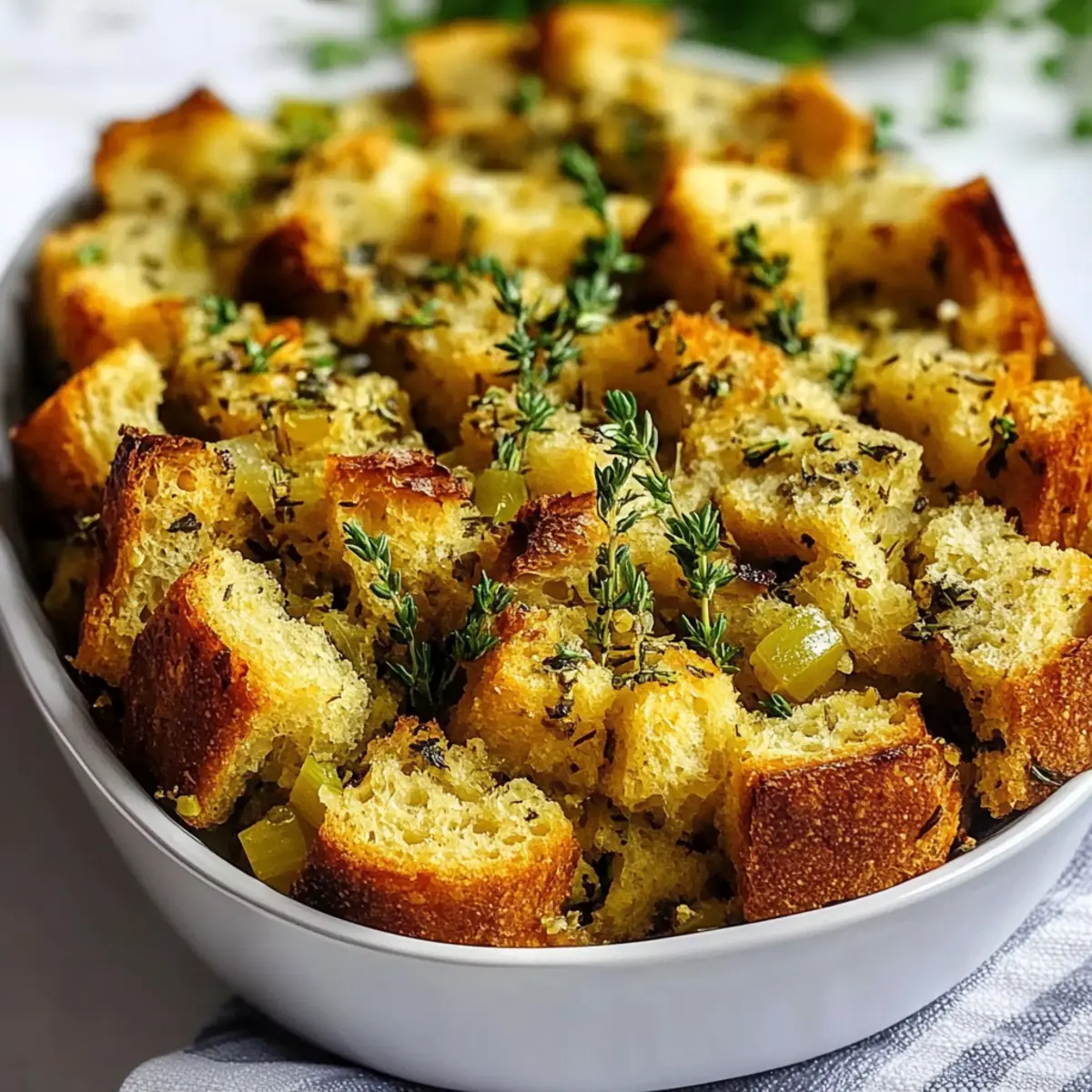 Savory Classic Bread Stuffing with Fresh Herbs