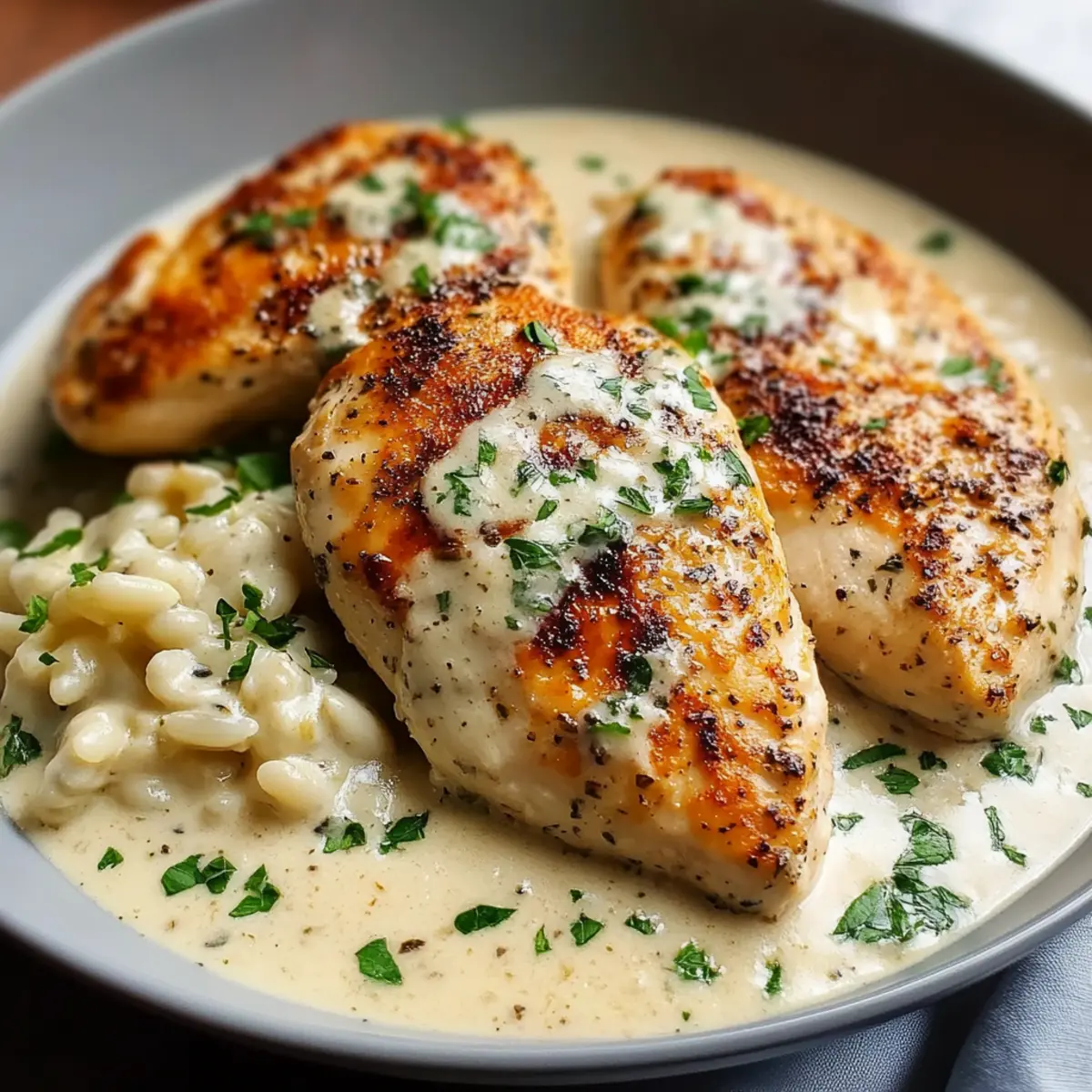 Creamy Garlic Parmesan Chicken Breast