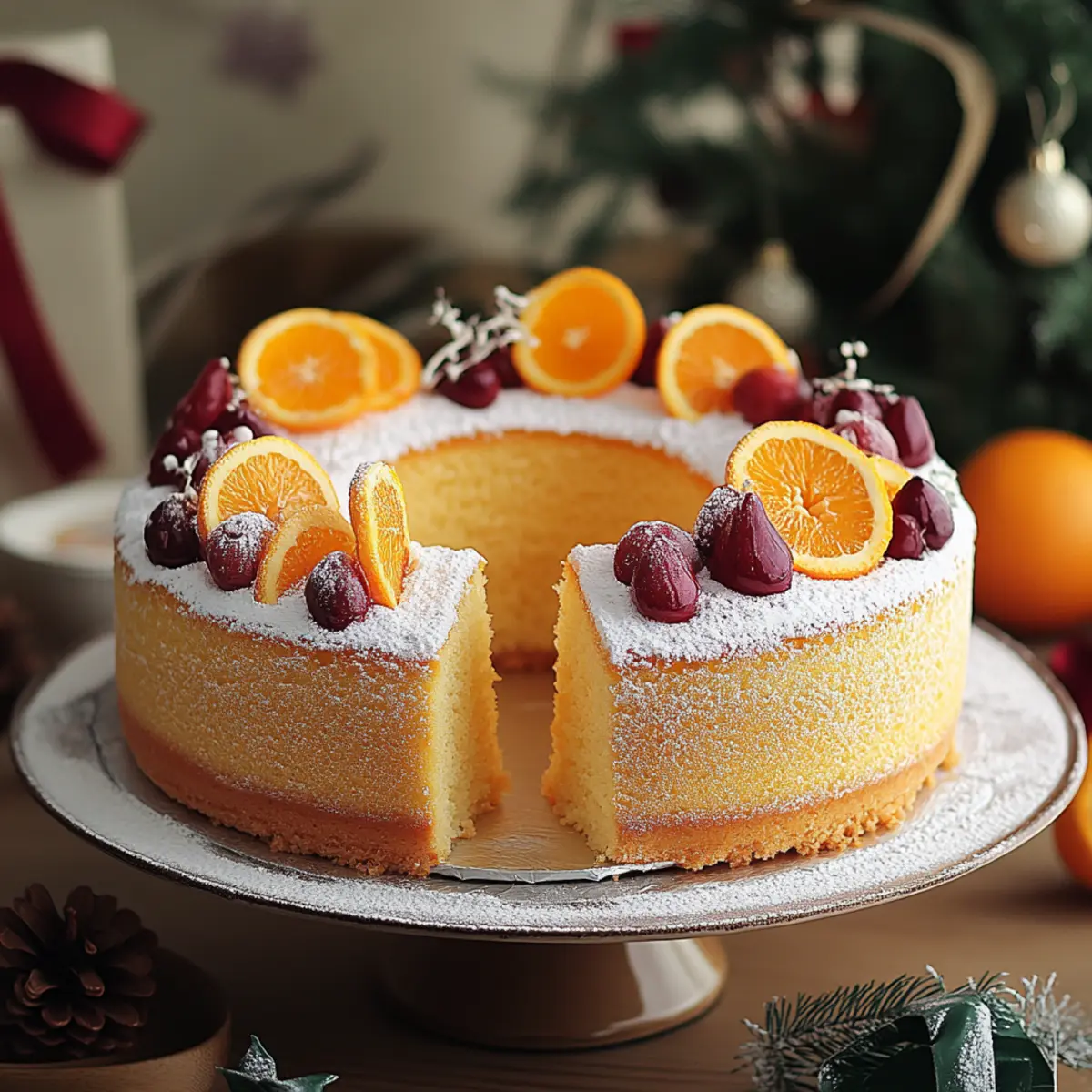 Christmas Orange Chiffon Cake