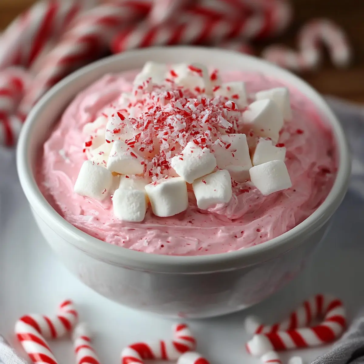 Candy Cane Kiss Marshmallow Dip