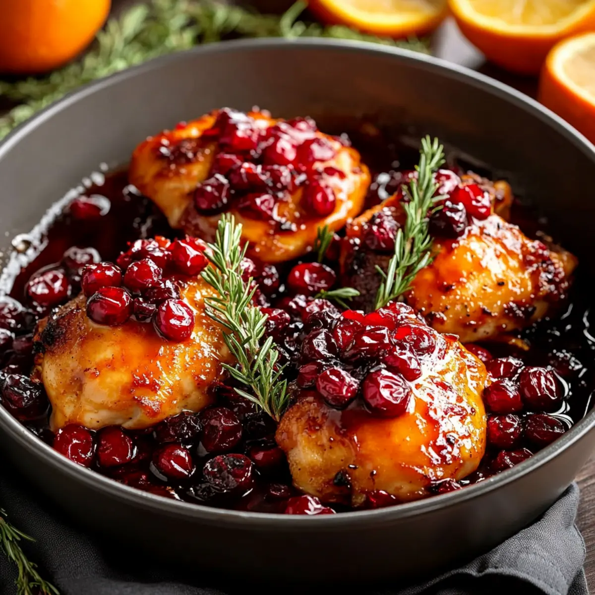Skillet Cranberry Orange Chicken