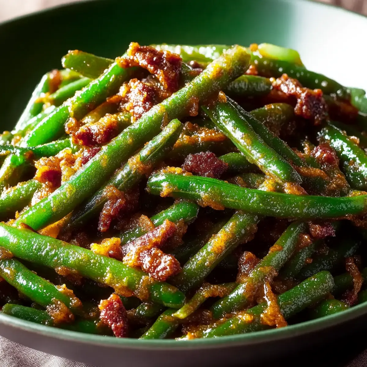 Crack Green Beans with Beefy Flavor