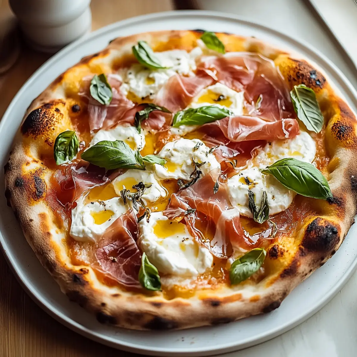 Prosciutto And Honey Burrata Pizza