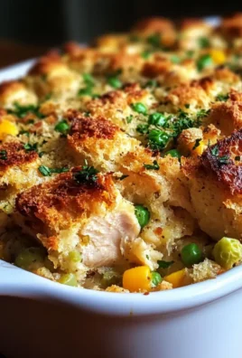 Rotisserie Chicken Stuffing Casserole