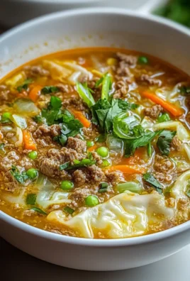 One Pot Beef Egg Roll Soup