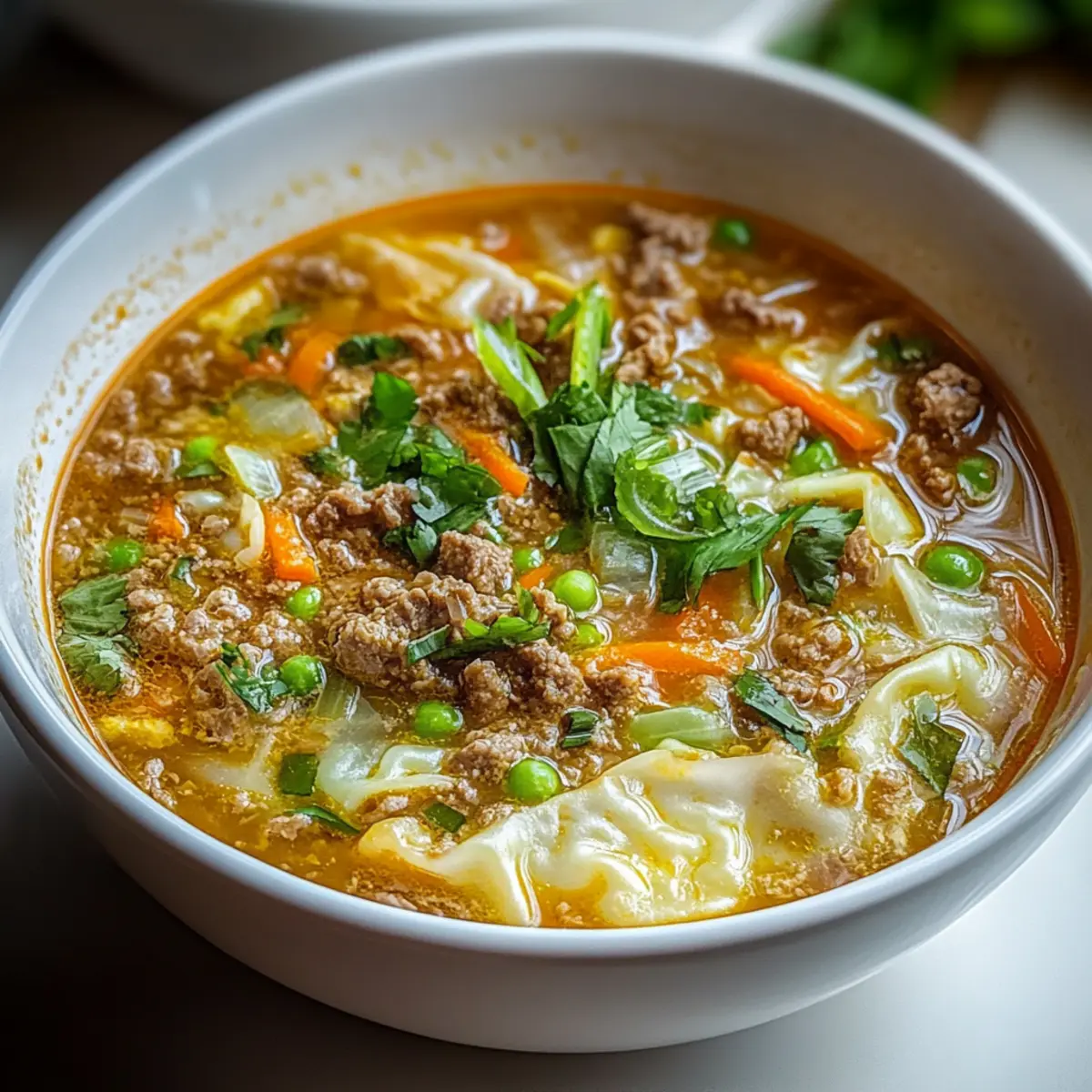 One Pot Beef Egg Roll Soup