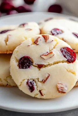 Cranberry Almond Shortbread Cookies