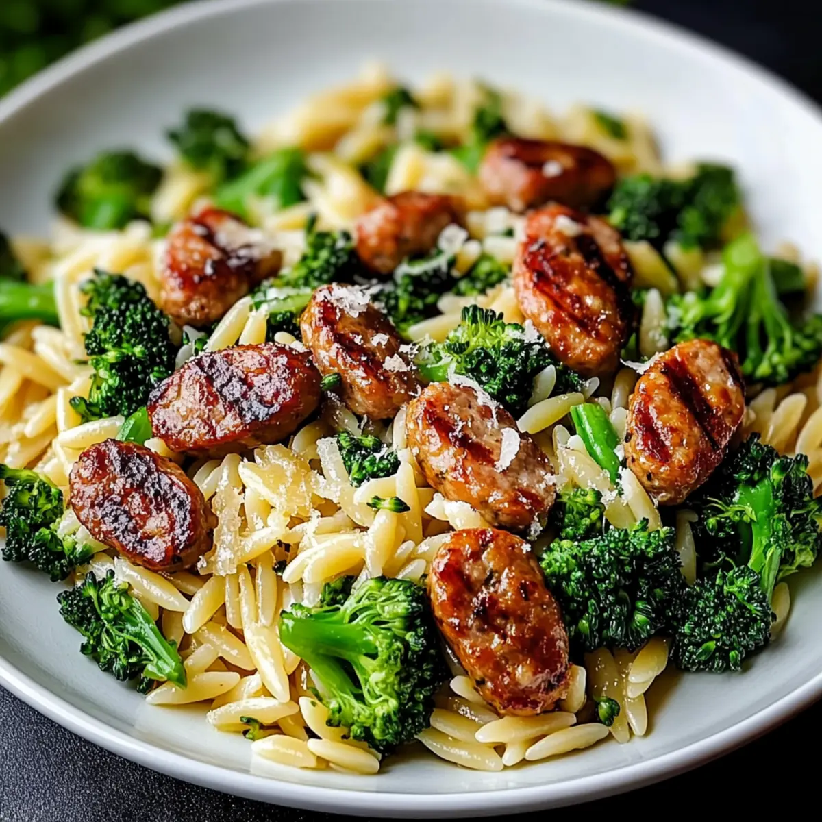 Chicken Sausage and Broccoli Orzo