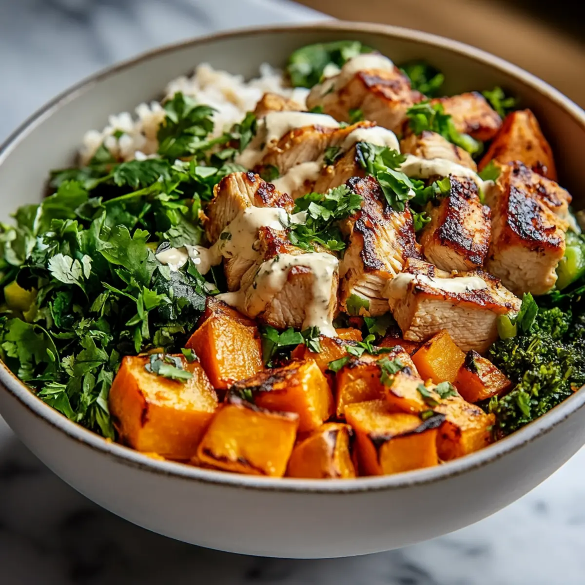 Healthy Chicken Sweet Potato Bowls