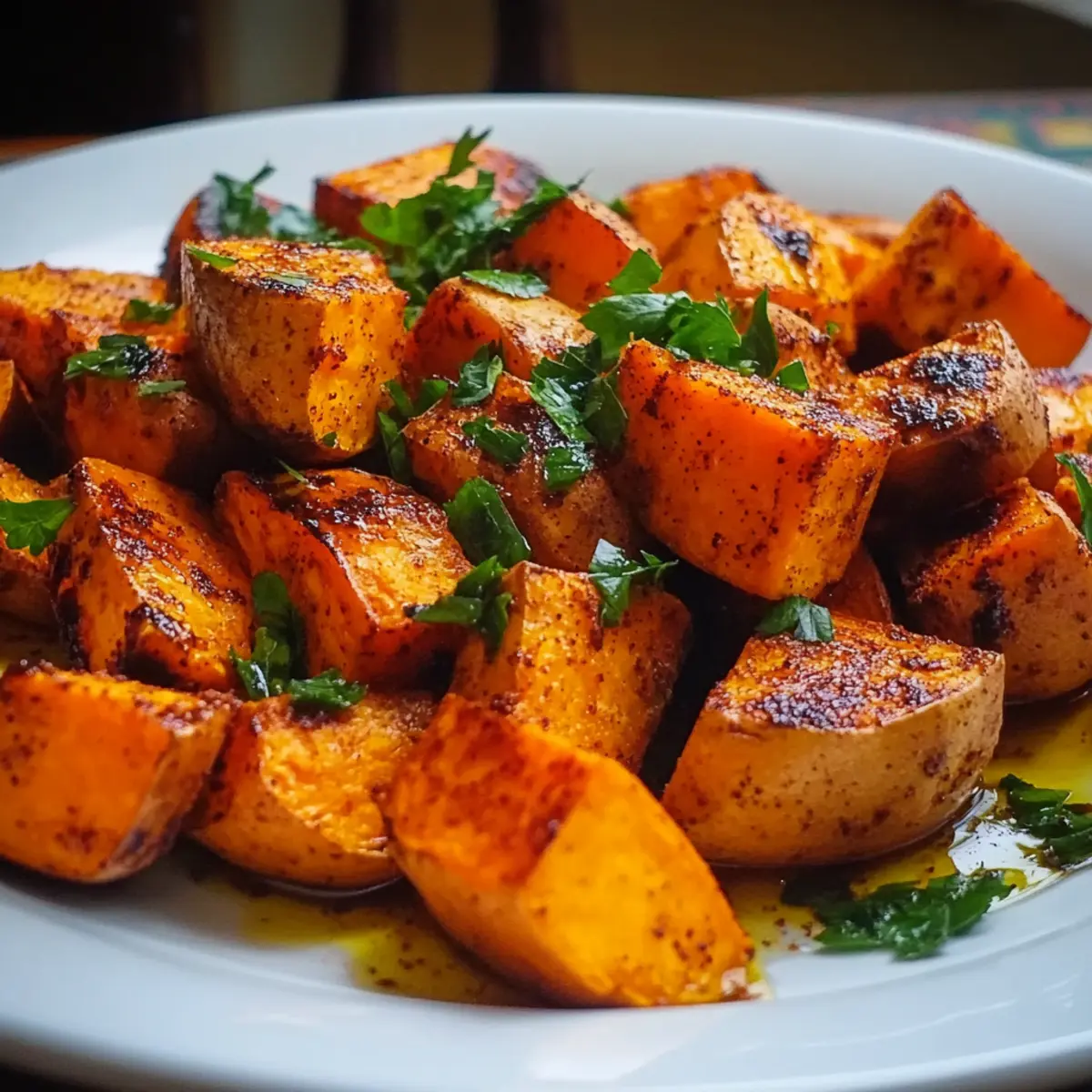 Cinnamon Honey Roasted Sweet Potatoes