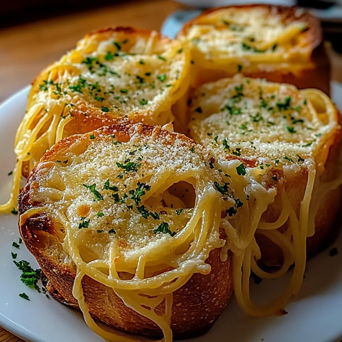 Spaghetti Garlic Bread