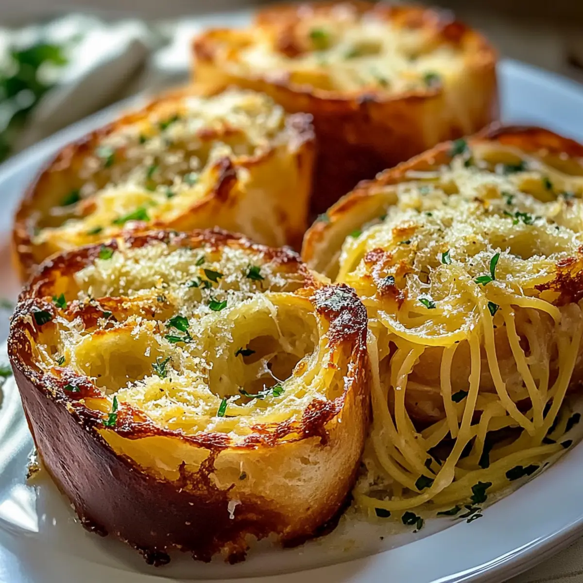 Spaghetti Garlic Bread Recipe