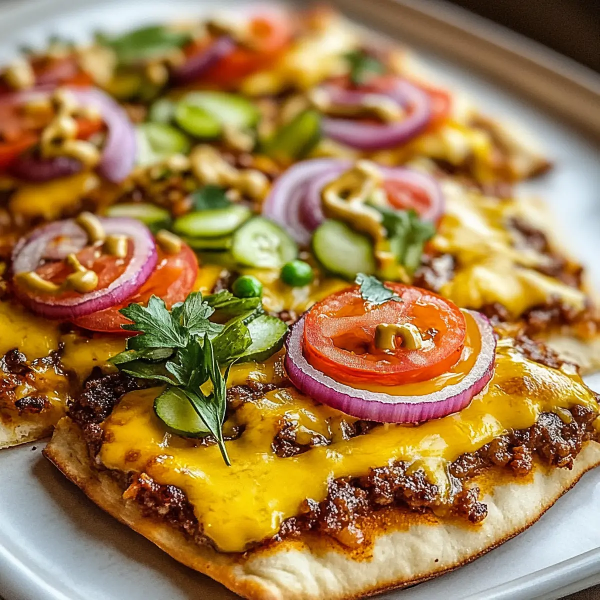 Cheeseburger Flatbreads