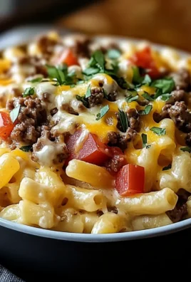 Loaded Cheeseburger Alfredo Pasta Recipe