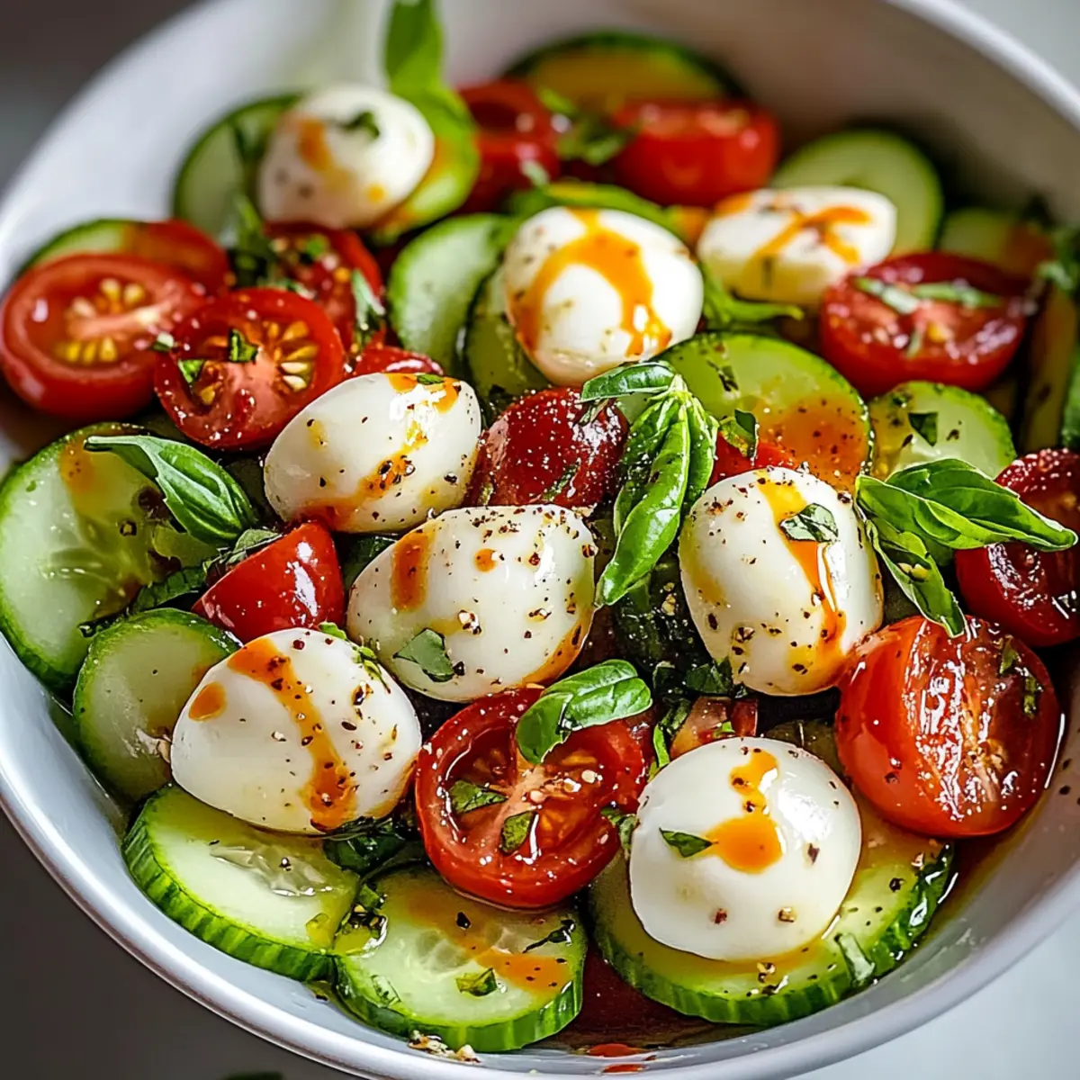 Cucumber Caprese Salad