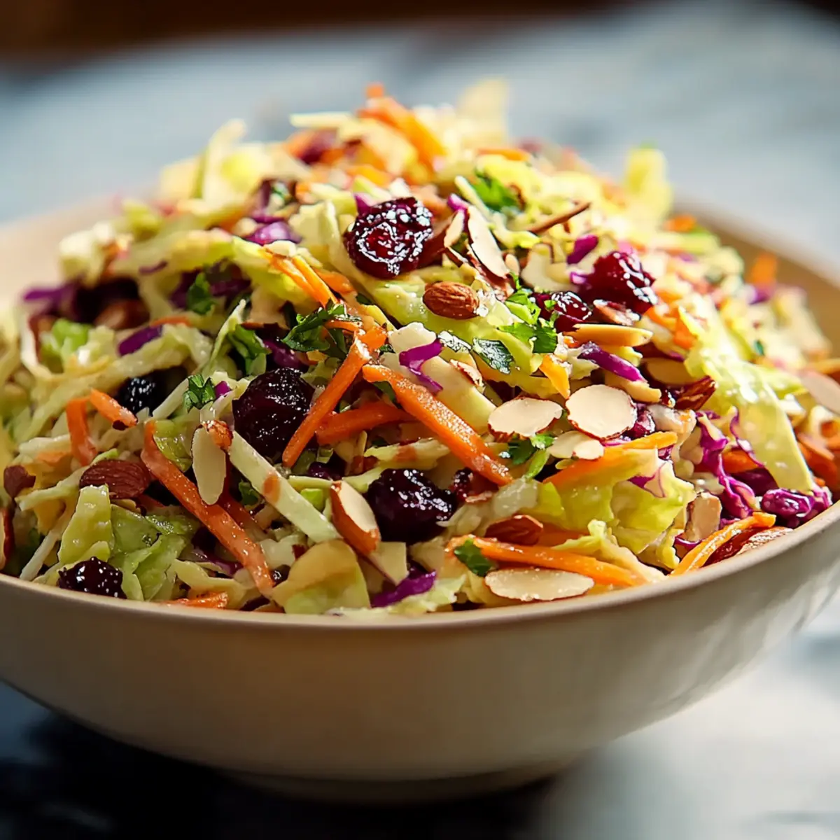 Cranberry Almond Thanksgiving Slaw