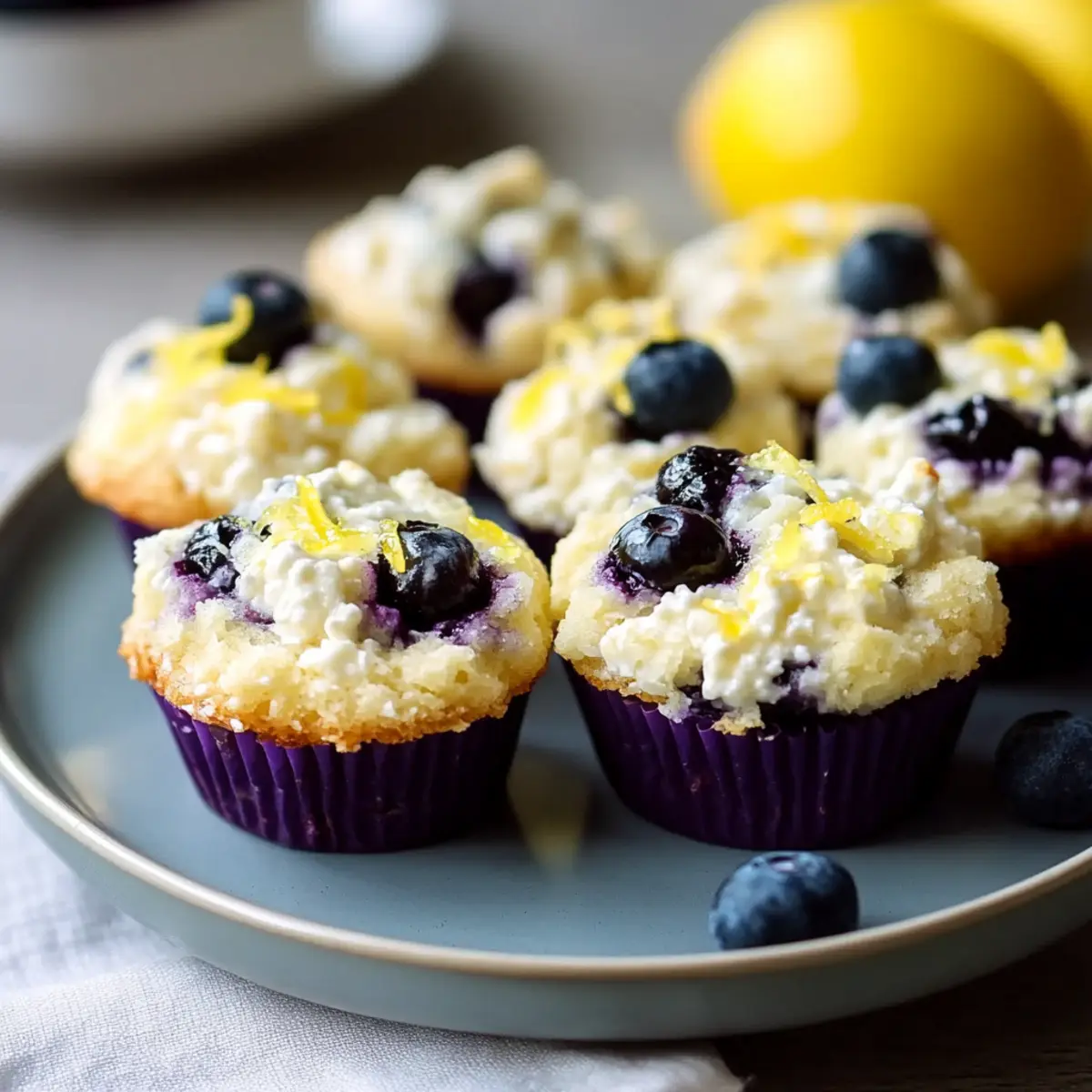 Blueberry Lemon Zest Cottage Cheese Bites