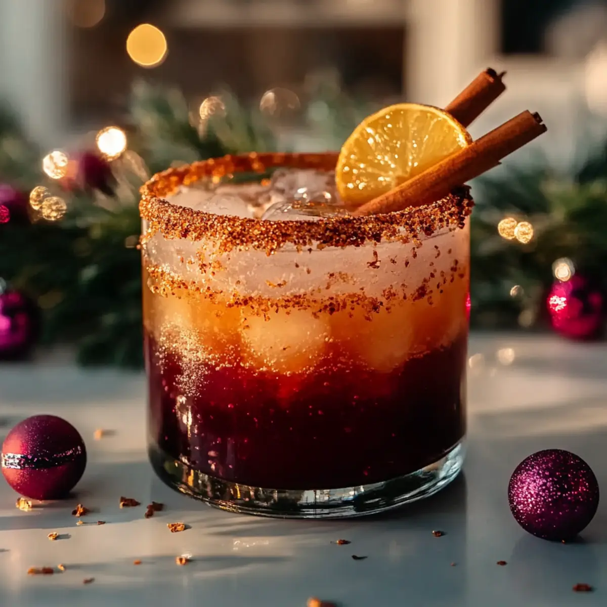 Easy Spiced Christmas Margarita Mocktail