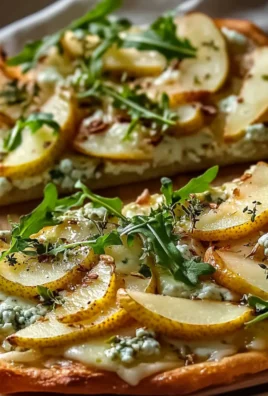 Elegant Pear and Gorgonzola Flatbread