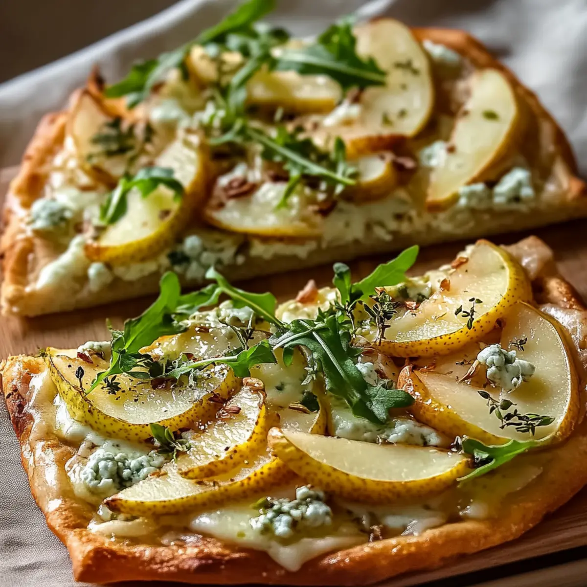 Elegant Pear and Gorgonzola Flatbread