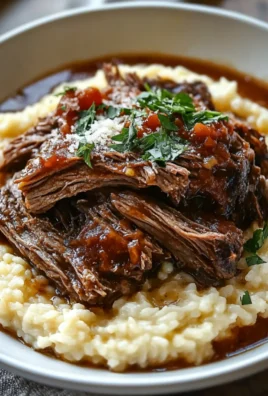 Slow-Braised Pot Roast with Creamy Parmesan Risotto